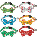 Fabricantes Spot Nuevos suministros para mascotas Ring Cat Santa Claus Snowflake Snowman Collar de Navidad